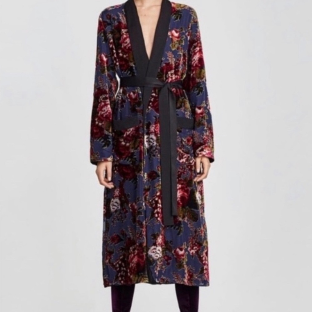 Zara premium collection velvet kimono / robe
